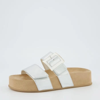 Paul Green Plateau Pantolette grau alu metallic 6157