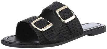Ital Design Mules offener Ferse und Schnalle 0268 schwarz