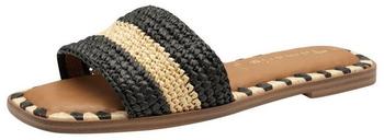 Tamaris Pantolette beige schwarz