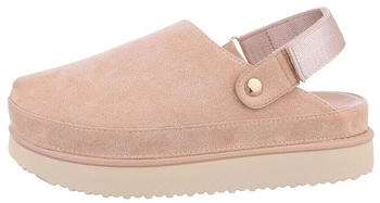 Ital Design Mules Plateausandaletten altrosa