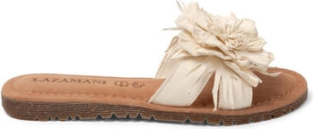 Lazamani Pantolette flacher Absatz offwhite