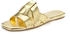 Lascana Pantolette raffinierten Riemchen VEGAN goldfarben