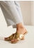 Lascana Pantolette raffinierten Riemchen VEGAN goldfarben