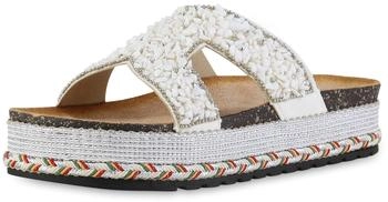 VAN HILL Platform Studs Mules 216734 weiß
