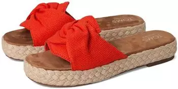 TOMS Shoes Pantoletten, Flecht-Optik rot