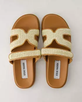 Steve Madden Textil Pantoletten creme/beige