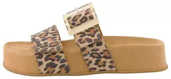 Paul Green Pantolette beige/grau/hellbraun/umbra/dunkelbraun