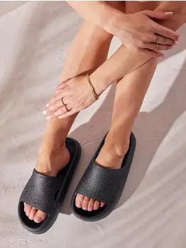 Heine Sandal (41658523) schwarz-gemustert