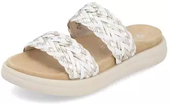 Remonte Dorndorf Sandals with Braided Straps gold/weiß