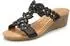 Vivance Dreams Mule with wedge heel and fashionable glitter details schwarz