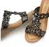 Vivance Dreams Mule with wedge heel and fashionable glitter details schwarz
