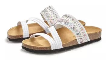 Lascana Mule with comfort cork footbed weiß