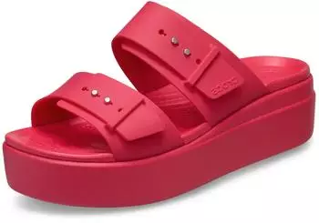 Crocs Brooklyn Sandal Low Wedge (207431) digital raspberry