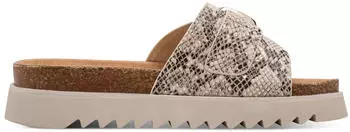 Tamaris Leather Mules (1-27208-44) beige snake