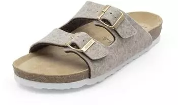 Vitaform Pantolette Samtziege beige-meliert