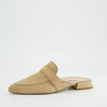 Paul Green Leather Mule Sandal beige