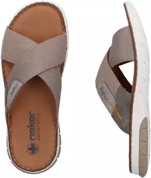 Rieker Sandal with Cross Strap taupe