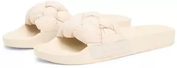 Tommy Hilfiger Braided Pool Slide beige newsprint