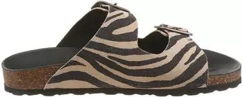 VERBENAS ROCIO Sandal with Ruffles zebraoptik/blau
