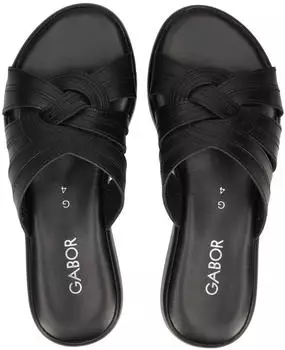 Gabor Rhodos Mule Platform with Decorative Seams G-Width schwarz