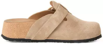 Tamaris Footbed Mule with Wedge Heel Leather beige