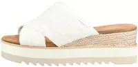 Toms Diana Mule white canvas/woven detail 42