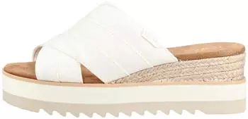 TOMS Shoes Diana Mule white canvas/woven detail