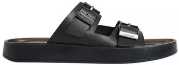 Calvin Klein ERGON DOUBLE BAR SANDAL LTH schwarz