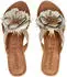 Lazamani HILDE FLOWER Sandals Leather/Textile Toe Separator gold