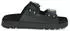 Caprice Leather Two-Strap Mule with Platform Sole (9-27202-46) black nappa