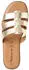Tamaris Leather Sandals (27102) light gold met