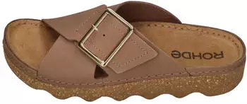 Rohde Alassio 6220 Pantolette aus Nubukleder mit Plateausohle braun