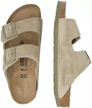 Birkenstock Arizona Suede Sandal faded khaki/hellbraun/beige