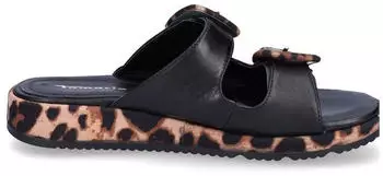 Tamaris Women's Mule with Wedge Heel schwarz