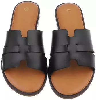 Ital Design Mules with Open Heel 5765 schwarz