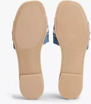 Tommy Hilfiger Flat Mule Webbing denim