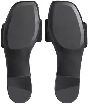 Calvin Klein Square Flat Sndl Canvas HW Sandal opal/schwarz