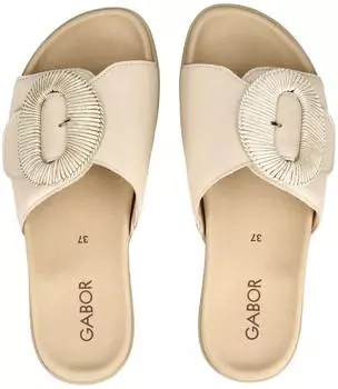 Gabor Smooth Leather Mule beige