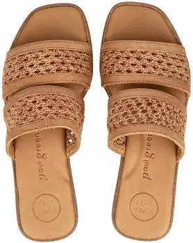 Paul Green Pantolette 6185 Leather/Textile braun/sisal