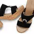 Lascana Sandal made of Leather with Block Heel schwarz