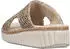 Rieker Sandal Wedge Mule with Raffia Trim beige