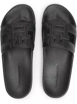 Tommy Hilfiger TH Monogram Pool Slide schwarz