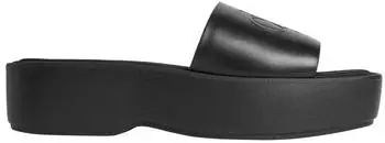 Calvin Klein FLATF SNDL LTH MG schwarz