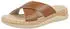 Jana Shoes Softline Leather Wedge/Plat Mule (27701-46) cognac