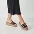 Tamaris Pantolette 27214 with Wedge Heel & Rhinestones, Leather Insole schwarz