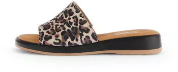 Gabor RHODOS Mule Wide Fit G natur/braun/leo-look