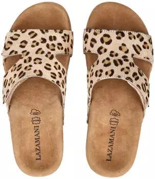 Lazamani MILLE VELCRO LA75911 Leather/Textile Mule leopard
