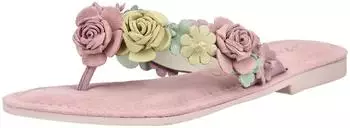 Lazamani Cathelijne MultiFlowerSlippers (20121224) gr&uuml;n/ros&eacute;