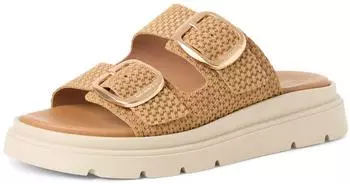 Tamaris Wedge Heel Leather Mule braun