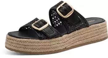 Tamaris Pantolette Plateau schwarz
